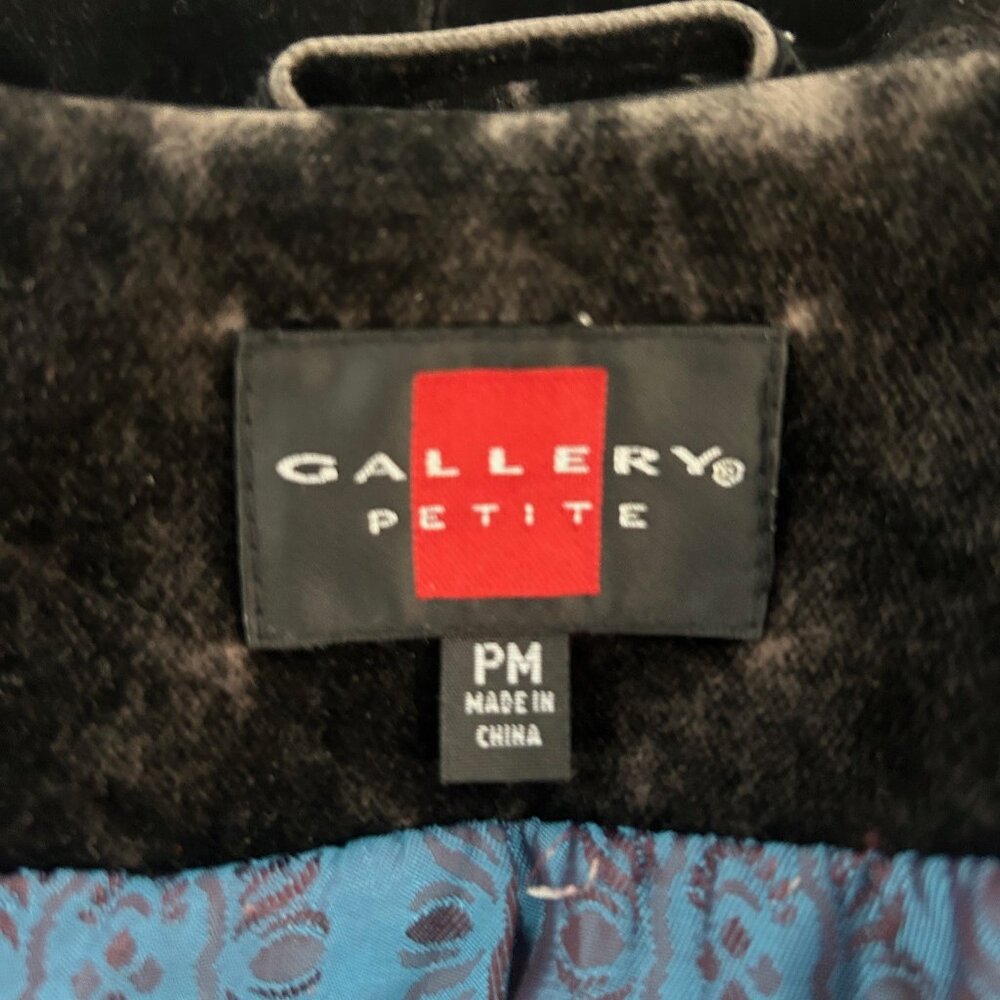 Gallery Black Distressed Velvet Puffer Jacket Grunge Boho Vibes Size Medium P - Picture 5 of 14